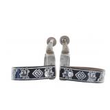 North & Judd Star Steel Silver 1/2$ Rowel Spurs