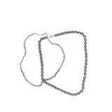 Navajo Sterling Silver Pearl Necklace Pair c 1970s