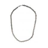 Navajo Sterling Silver Pearl Necklace c. 1970