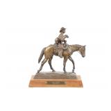 J.C. Dye "Dog Tired" Bronze Sculpture c. 1994