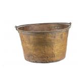 18th-19th C. Large Copper Dovetail Cauldron Kettle