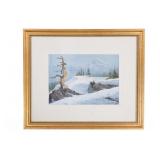 Frederick Kubitz Original Watercolor "Crater Lake"