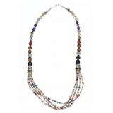Navajo T&R Singer Sterling & Multi-stone Necklace