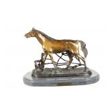 Pierre-Jules Mï¿½ne (1810-1879) "Horse-In Fence"