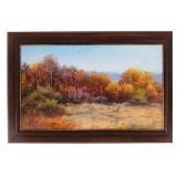 20th C. Montana, Jerolyn Dirks "Falls Mantle" Oil