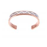 Navajo Wylie Secatero Sterling on Copper Bracelet