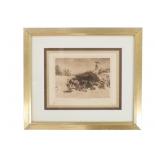 Ca. 1907 E.S. Curtis Walapai Winter Camp on Vellum