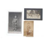 Early Children w/ Guns CDV Cabinet Card Photos (3)