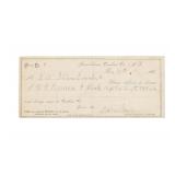 O.K. Corral Founder John Montgomery Signed Receipt