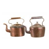 19th-C. William Soutter & Sons Copper Kettles (2)