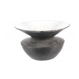 Cast Iron & Porcelain Railroad Spittoon Early 1900