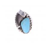 Vintage Navajo Bear Claw & Turquoise Ring