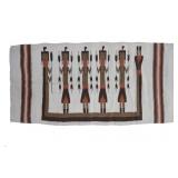 Vintage Navajo Dinï¿½ Yei Wool Rug Runner