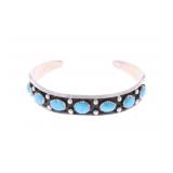 Navajo Rose Castillo Sterling & Turquoise Bracelet