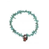 Navajo T. Curly Handmade Silver Turquoise Necklace