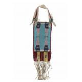 19th-C. Apsaalooke Crow Beaded Mirror Bag