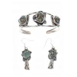 Vintage Pawn Navajo Turquoise Silver Jewelry Set