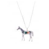 Navajo Melissa Yazzie Multistone Horse Necklace