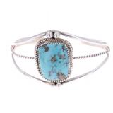Navajo Morenci Turquoise Bracelet by E. Becenti