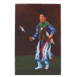 Osage Dancer Painting Attributed To Joe Don Brave