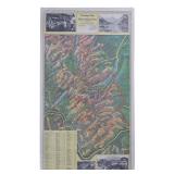 Glacier Natl Park Birdseye View Map by McGill 1933