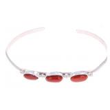 Navajo Sterling & Red Coral Branch Cuff Bracelet