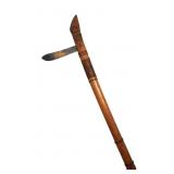 19thc. Yankton Sioux Knife Blade Gunstock War Club