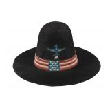 Ghost Dance Revival & US Flag Beaded Plains Hat