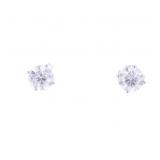 3.10ct Brilliant Diamond & 14k White Gold Earrings