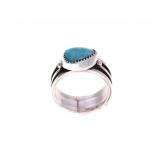 Navajo H. Tsosie Sterling & Fox Turquoise Ring