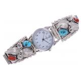 Navajo Running Bear Trading Sterling Watch Band