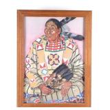 Winold Reiss (1886-1953) Running Crane RARE