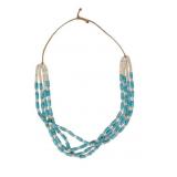 Navajo Turquoise & Mother Of Pearl Heishi Necklace