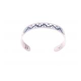 Navajo Randy Begay Jr. Sterling Chip Inlay Cuff