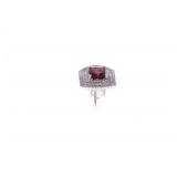 6.42ct Tourmaline & 1.91ct Diamonds & Gold Ring
