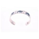 Navajo Randy Begay Jr. Turquoise & Coral Bracelet