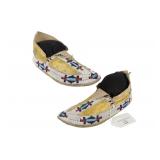 1870 Cheyenne Beaded Painted Moccasins Fenn-Sundog