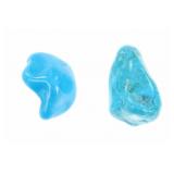 186.4g Polished Dyed Turquoise Howlite Samples