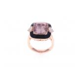 5.06ct Morganite & Diamond 14k Rose Gold Ring