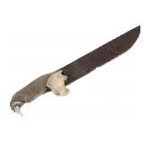 Blackfeet Bear Cult Jaw w/ Teeth Fighting Knife