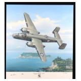 William S. Phillips (1945-)  B-25 Over Sagami Bay