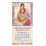 Winold Reiss Empire Builder GNRR Calendar 1954