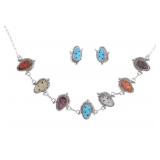 Zuni Tracy Bowekaty Sterling Turquoise Necklace