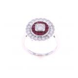 Art Deco Style Diamond & Ruby Ring