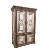 La Lune Collection Rustic White Birch TV Armoire