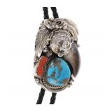 Michael Thomas Jr. (Navajo, 20th C.) Grizzly Bolo