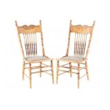 Antique "Larkin" Tiger Oak Pressed Back Side Chair