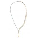 GIA Imperial Topaz VS2 Diamond Platinum Necklace