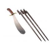 U.S. M1904 Bolo & U.S. Springfield 1873 Bayonets