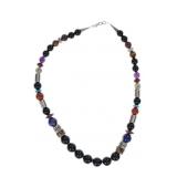 Navajo Singer Sterling Silver Multistone Necklace